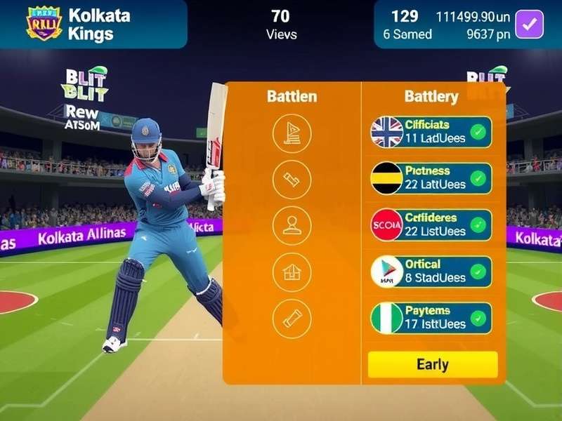 Kolkata Kings Blitz Ace Batting Interface